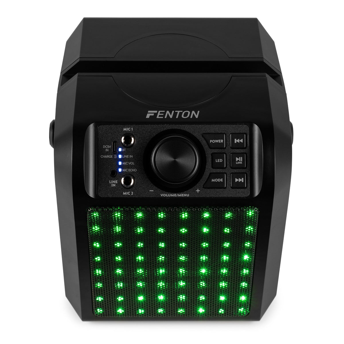 Fenton KAR50B - Altavoz Karaoke con efecto de luz LED Negro - Tempo Shop