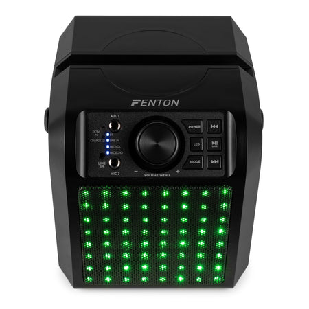 Fenton KAR50B - Altavoz Karaoke con efecto de luz LED Negro - Tempo Shop