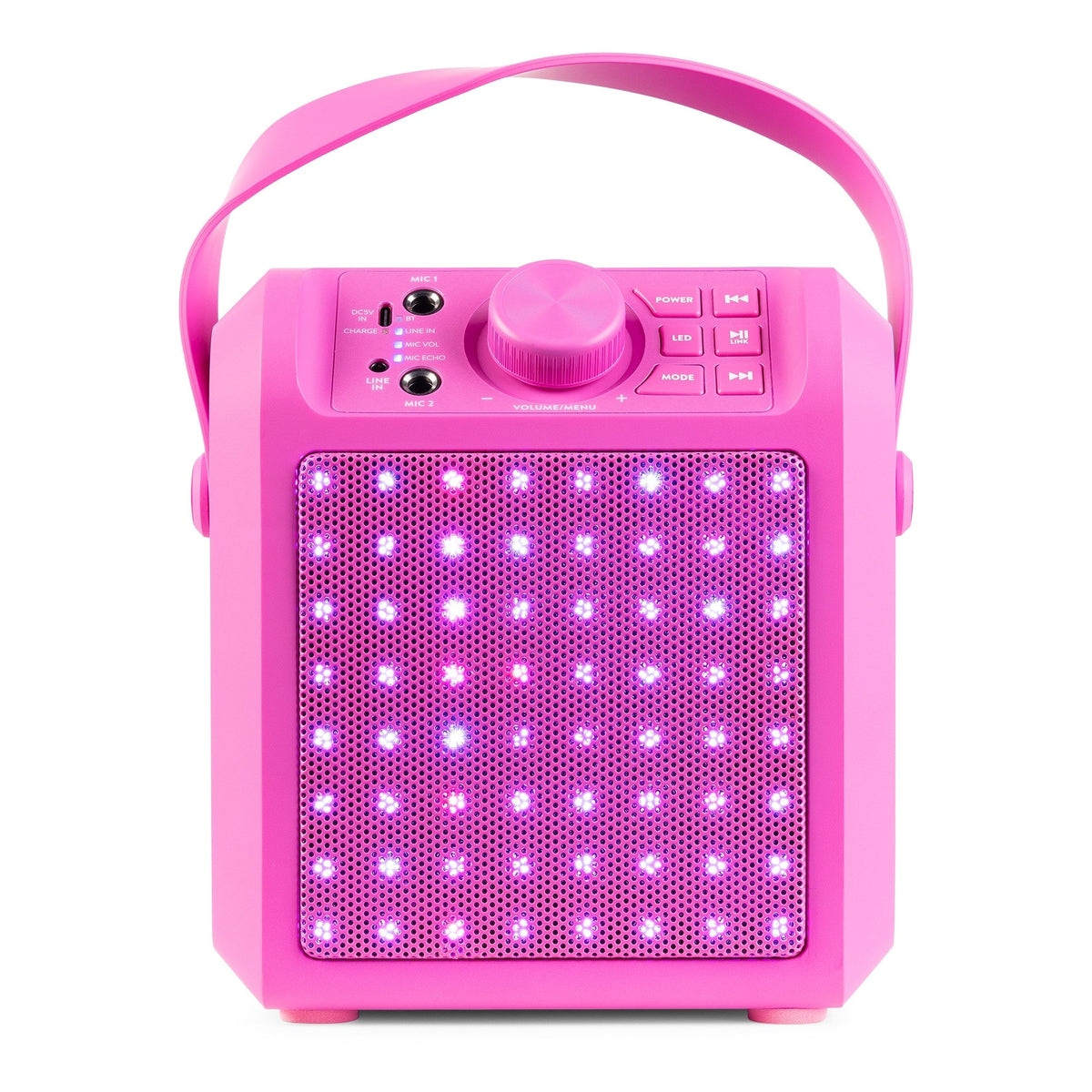 Fenton KAR50P - Altavoz Karaoke con efecto de luz LED Rosa - Tempo Shop