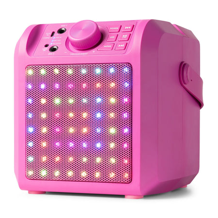 Fenton KAR50P - Altavoz Karaoke con efecto de luz LED Rosa - Tempo Shop