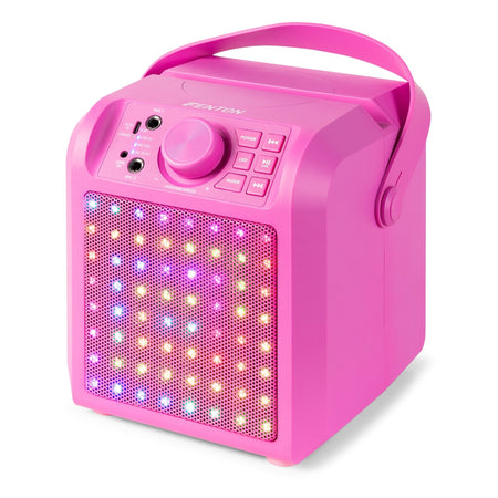 Fenton KAR50P - Altavoz Karaoke con efecto de luz LED Rosa - Tempo Shop