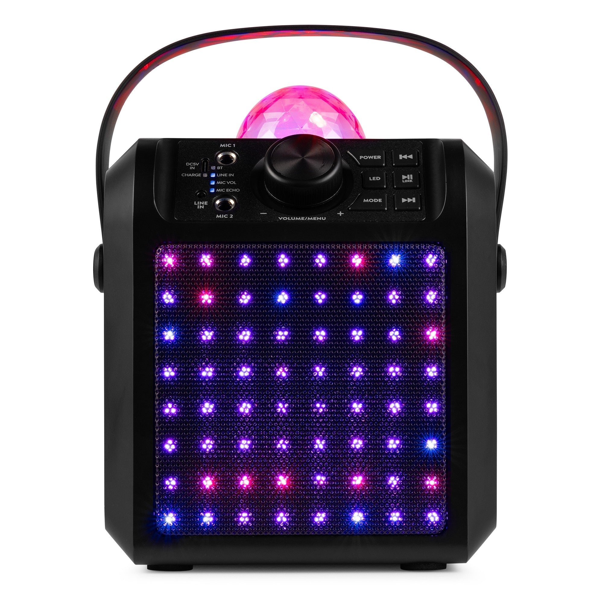 Fenton KAR55B - Altavoz Karaoke con LED Jelly Ball Negro - Tempo Shop