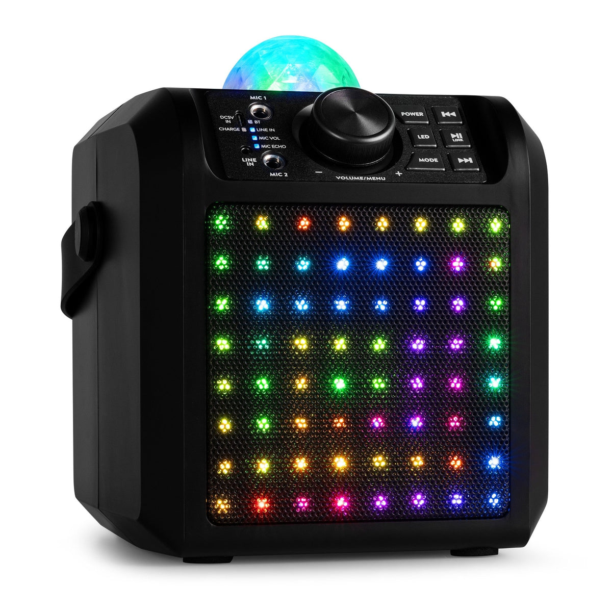 Fenton KAR55B - Altavoz Karaoke con LED Jelly Ball Negro - Tempo Shop