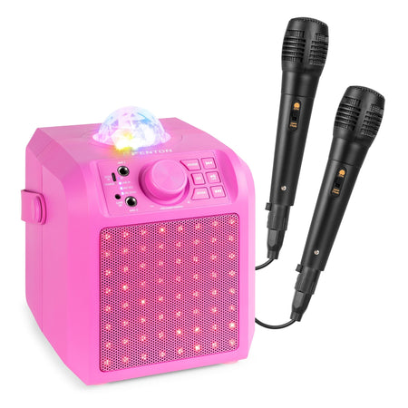 Fenton KAR55P - Altavoz Karaoke con LED Jelly Ball Rosa - Tempo Shop