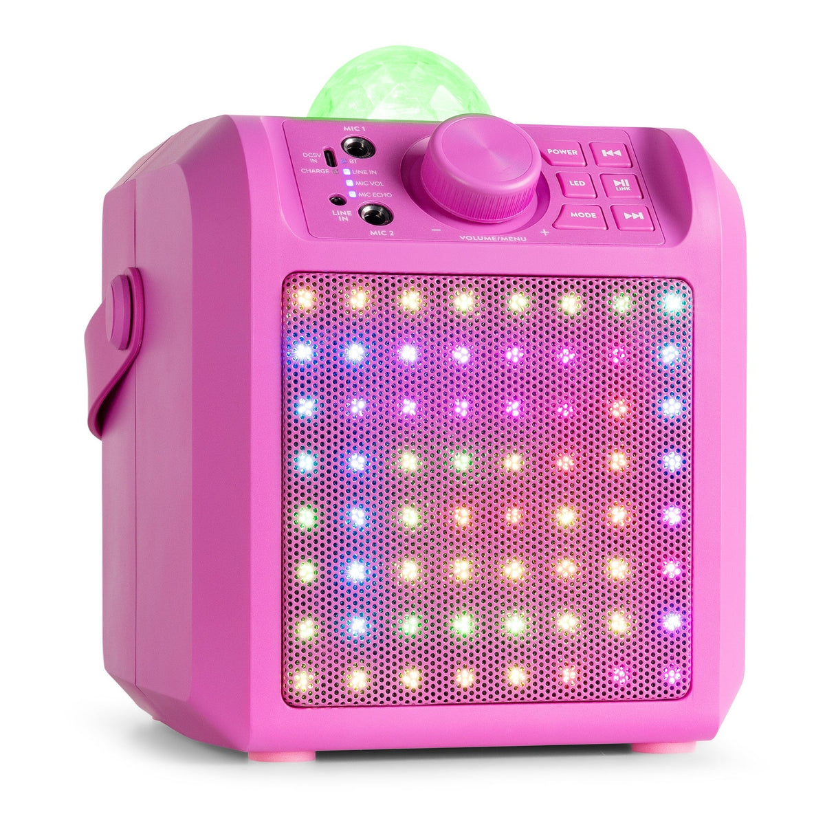 Fenton KAR55P - Altavoz Karaoke con LED Jelly Ball Rosa - Tempo Shop