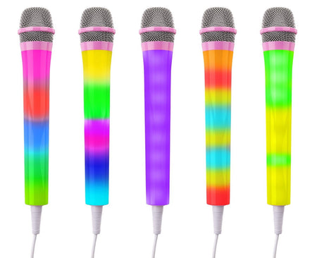 Fenton KMD55P - Micrófono Karaoke con luces RGB Rosa - Tempo Shop