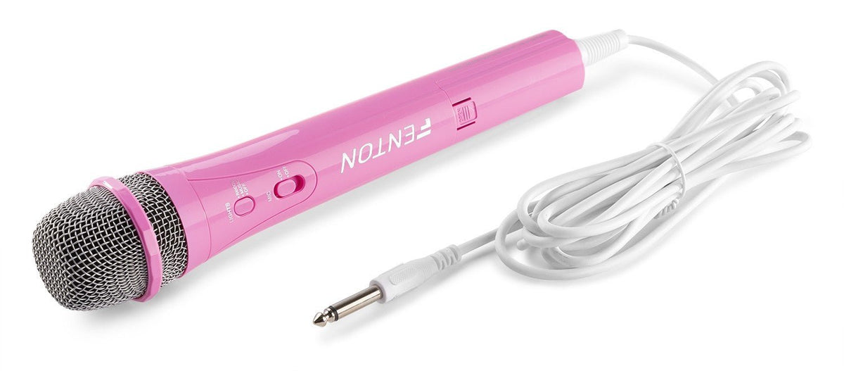 Fenton KMD55P - Micrófono Karaoke con luces RGB Rosa - Tempo Shop