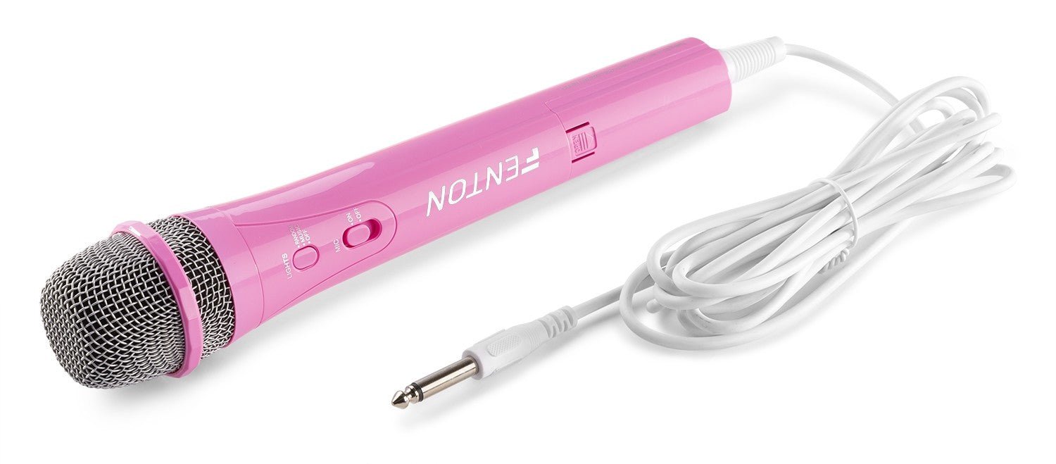 Fenton KMD55P - Micrófono Karaoke con luces RGB Rosa - Tempo Shop