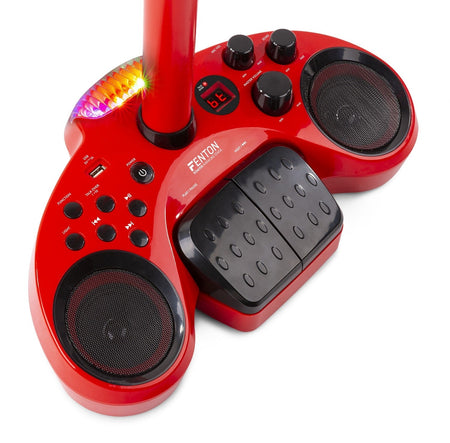 Fenton KSM15R - Set escenario Karaoke Rojo con alfombra de escenario - Tempo Shop