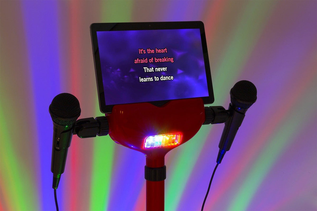 Fenton KSM15R - Set escenario Karaoke Rojo con alfombra de escenario - Tempo Shop