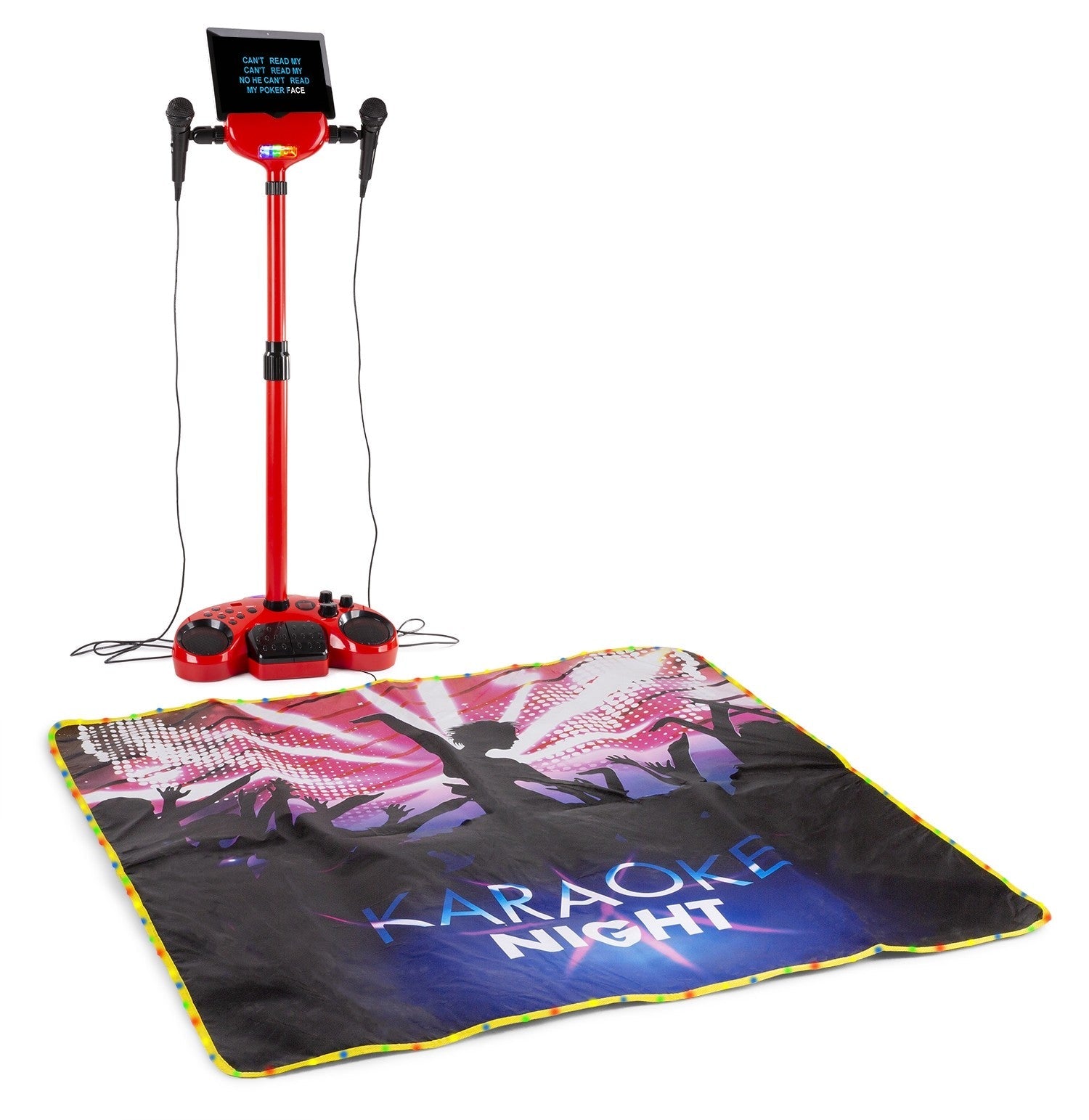 Fenton KSM15R - Set escenario Karaoke Rojo con alfombra de escenario - Tempo Shop