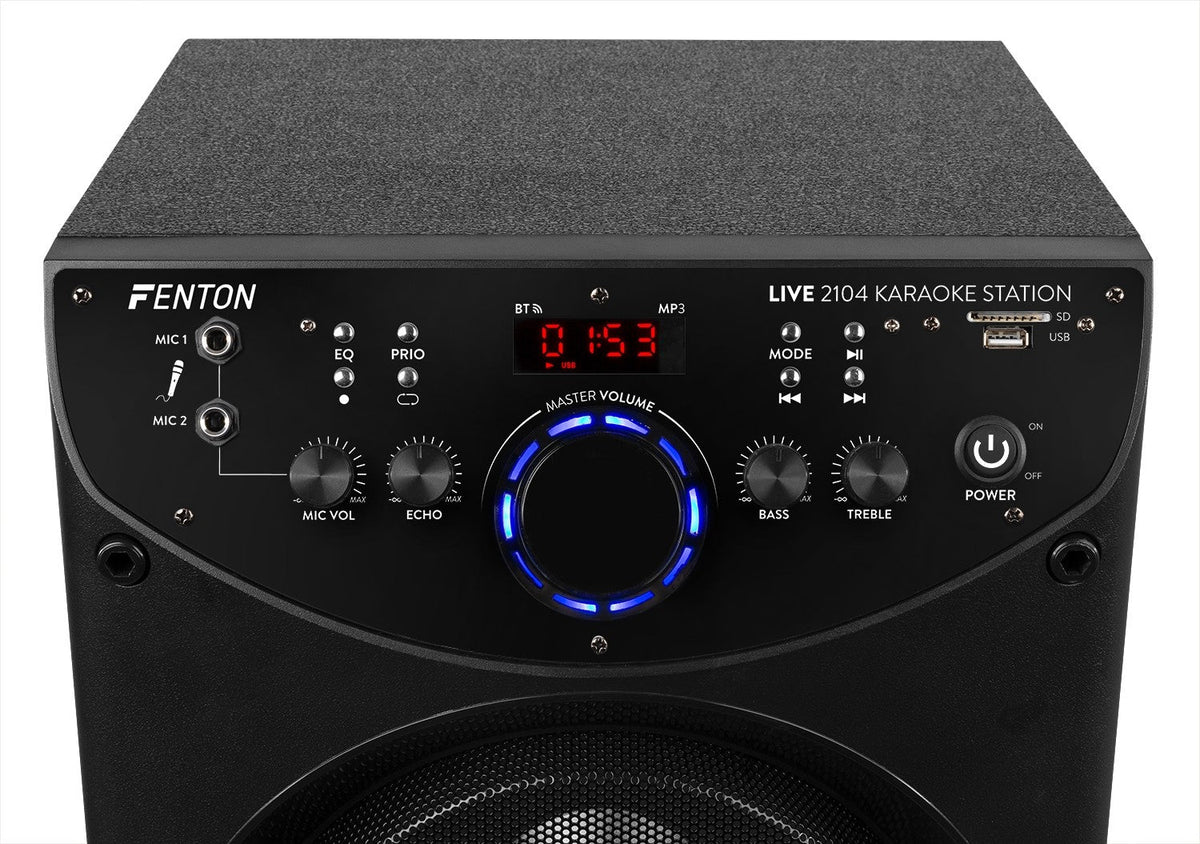 Fenton LIVE2104 - Karaoke Station sobre ruedas 2x 10” - Tempo Shop