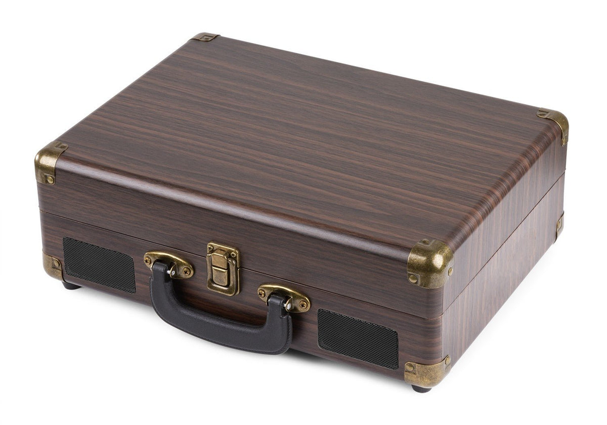 Fenton RP115B - Maleta reproductor giradiscos con BT Dark Wood - Tempo Shop