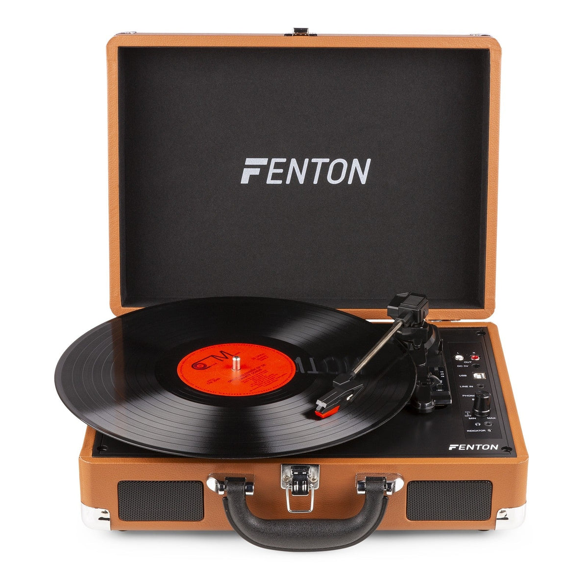 Fenton RP115F - Maleta reproductor giradiscos Marrón - Tempo Shop