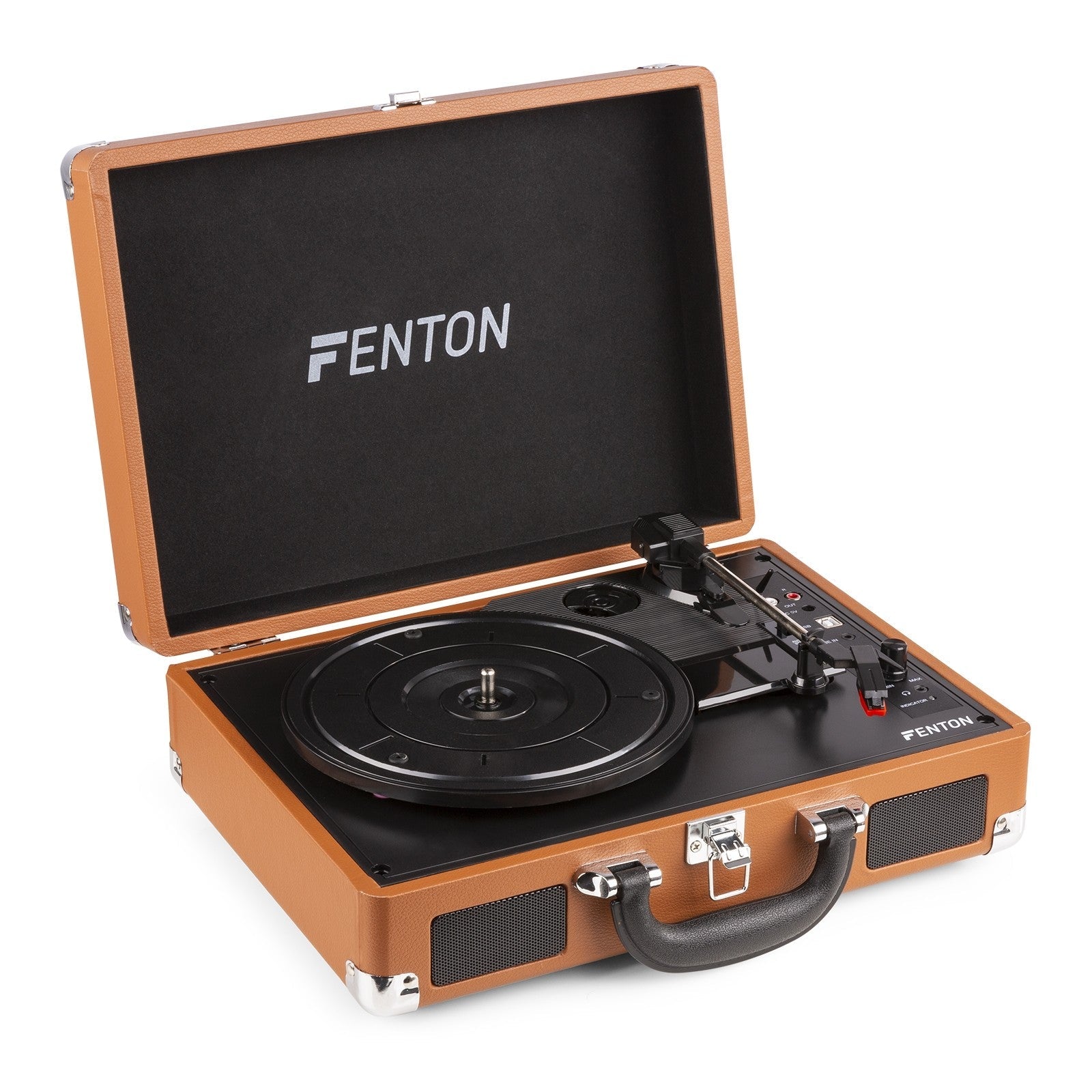 Fenton RP115F - Maleta reproductor giradiscos Marrón - Tempo Shop