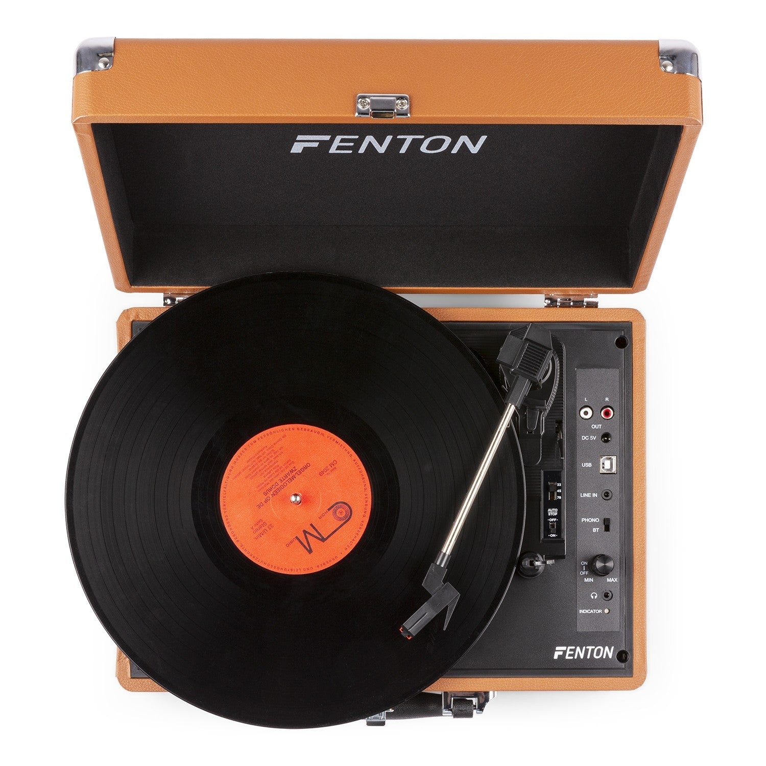 Fenton RP115F - Maleta reproductor giradiscos Marrón - Tempo Shop