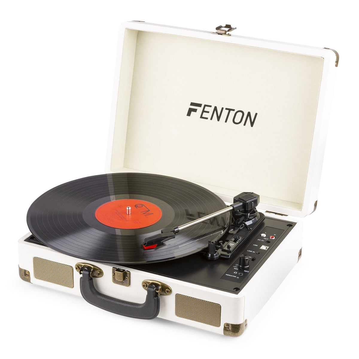 Fenton RP115G - Maleta reproductor giradiscos con BT Creme - Tempo Shop