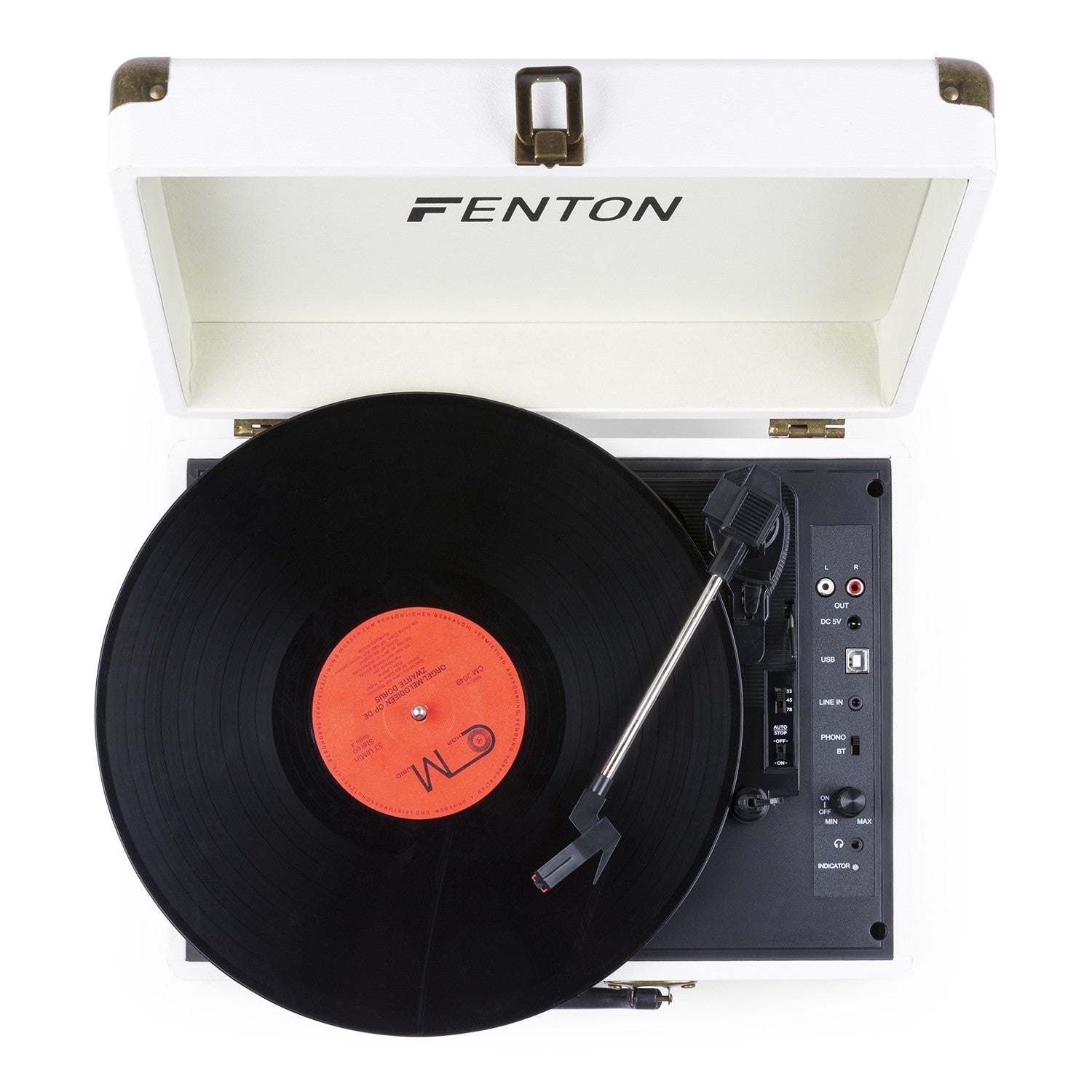 Fenton RP115G - Maleta reproductor giradiscos con BT Creme - Tempo Shop