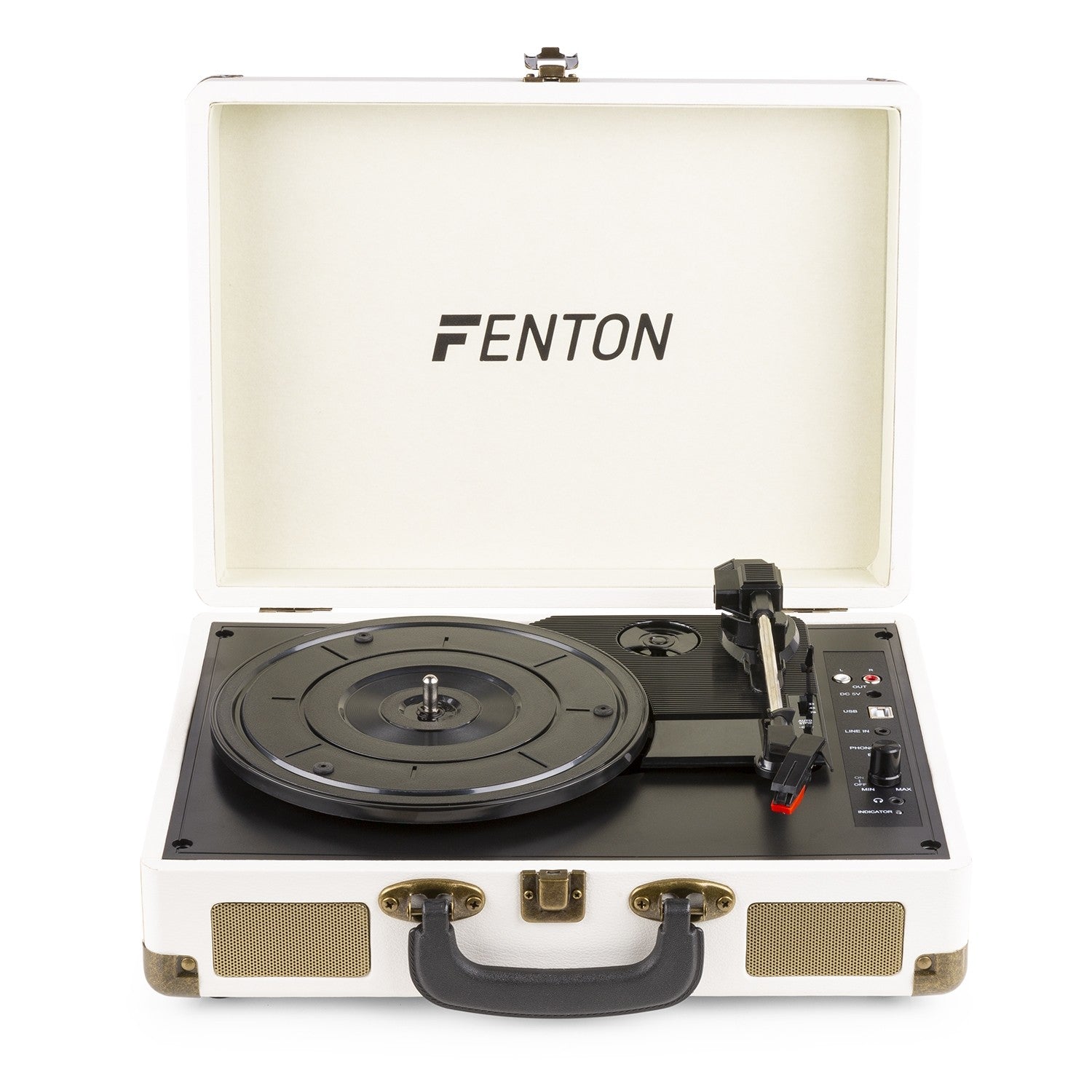 Fenton RP115G - Maleta reproductor giradiscos con BT Creme - Tempo Shop