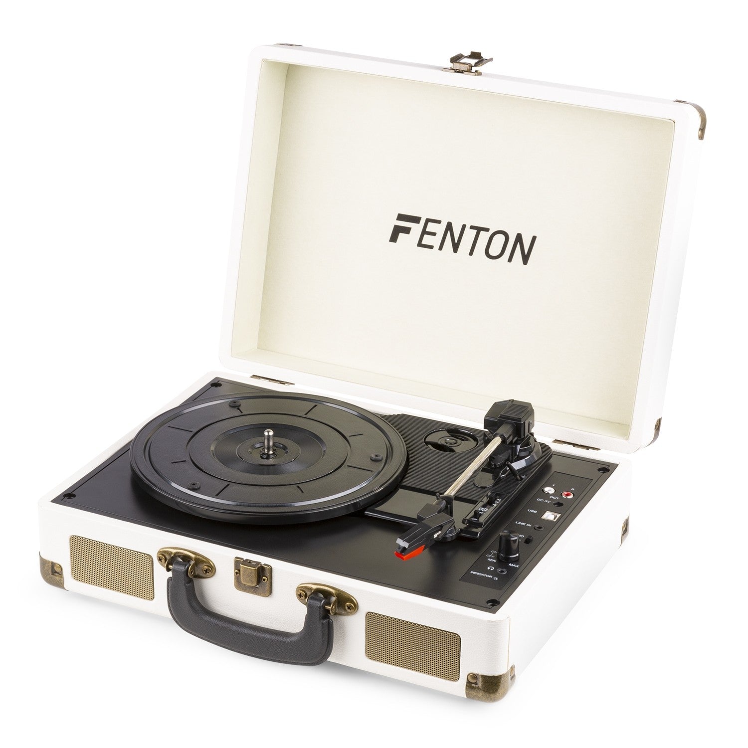 Fenton RP115G - Maleta reproductor giradiscos con BT Creme - Tempo Shop