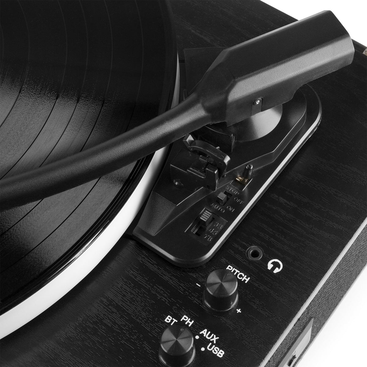 Fenton RP162LED - Giradiscos con BT in/out Negro - Tempo Shop