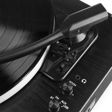 Fenton RP162LED - Giradiscos con BT in/out Negro - Tempo Shop