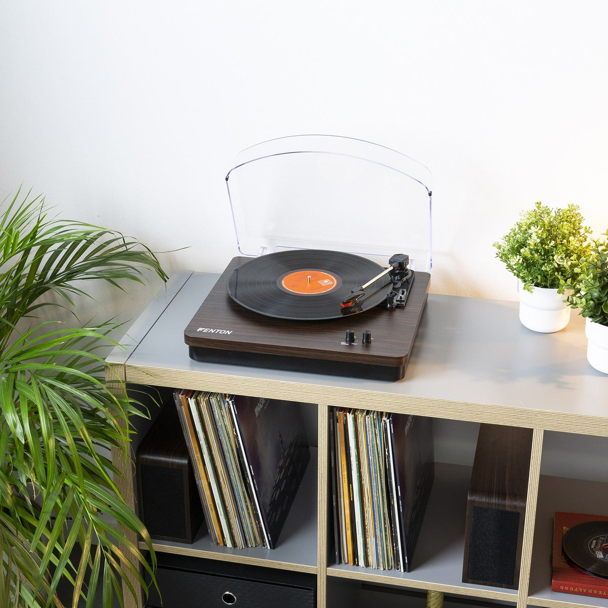 Fenton RP168DW - Giradiscos con altavoces Madera Oscura - Tempo Shop