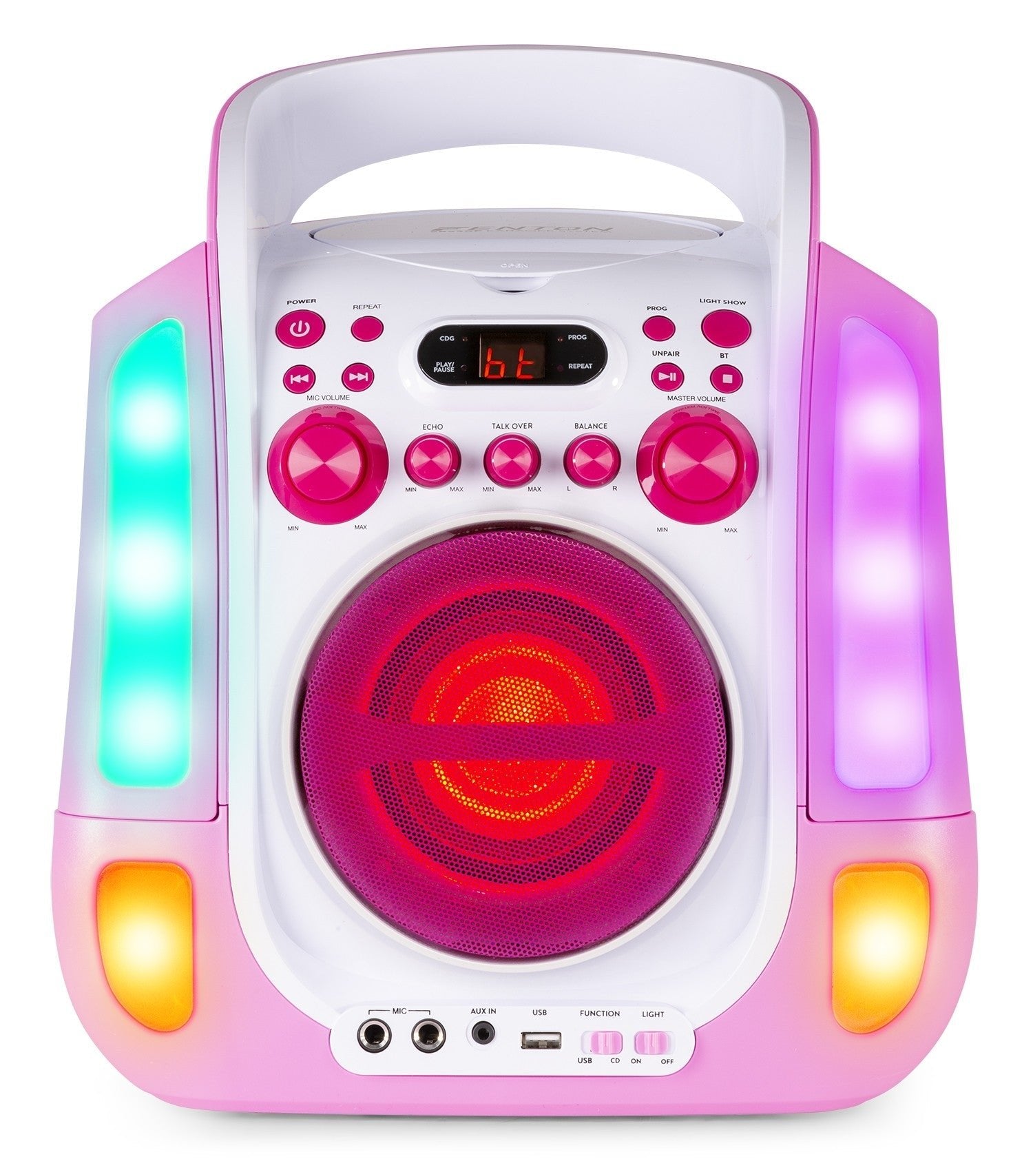 Fenton SBS30P - Sistema Karaoke con CD y 2 micros Rosa - Tempo Shop