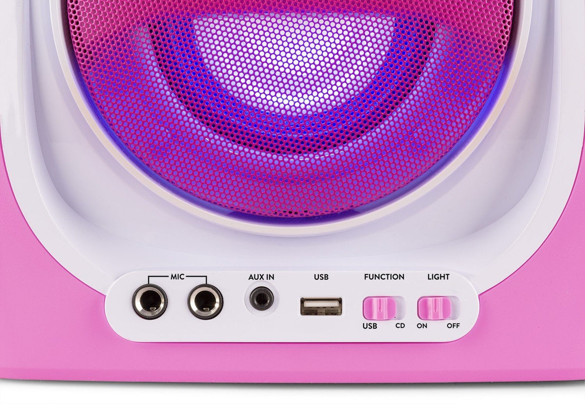 Fenton SBS30P - Sistema Karaoke con CD y 2 micros Rosa - Tempo Shop