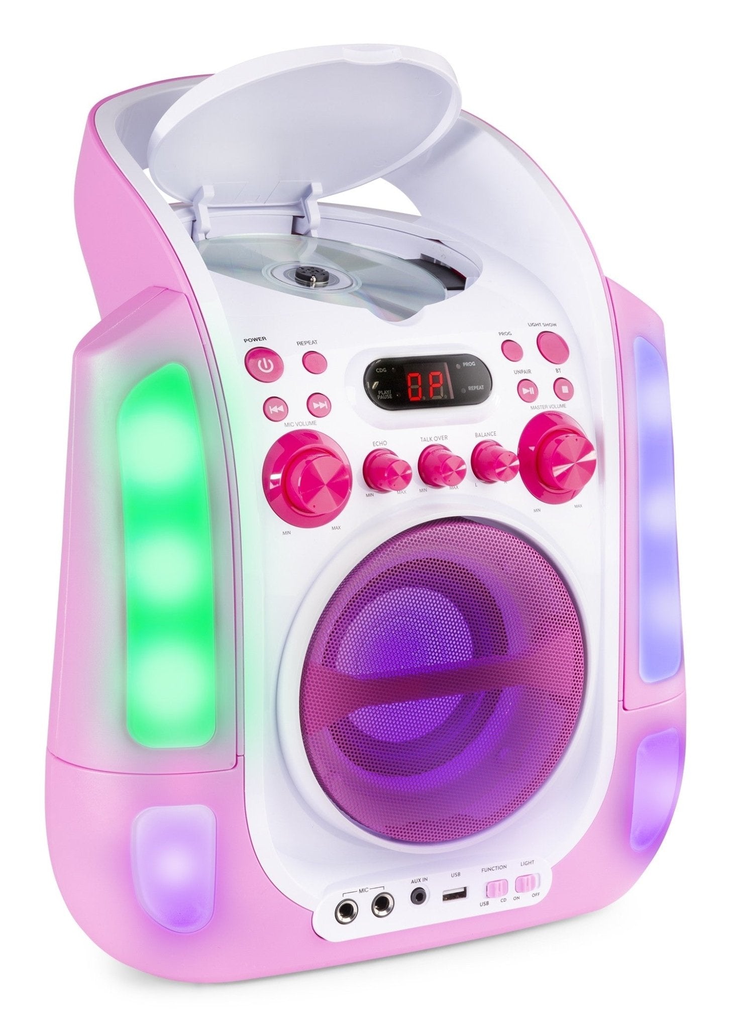 Fenton SBS30P - Sistema Karaoke con CD y 2 micros Rosa - Tempo Shop