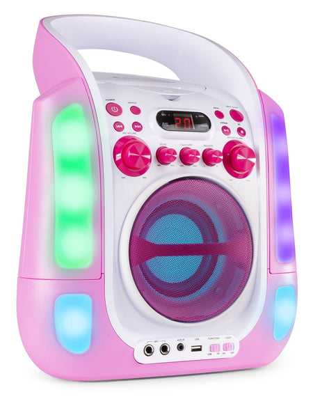 Fenton SBS30P - Sistema Karaoke con CD y 2 micros Rosa - Tempo Shop