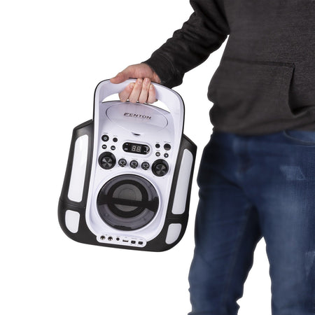 Fenton SBS30W - Sistema Karaoke con CD y 2 micros Blanco - Tempo Shop