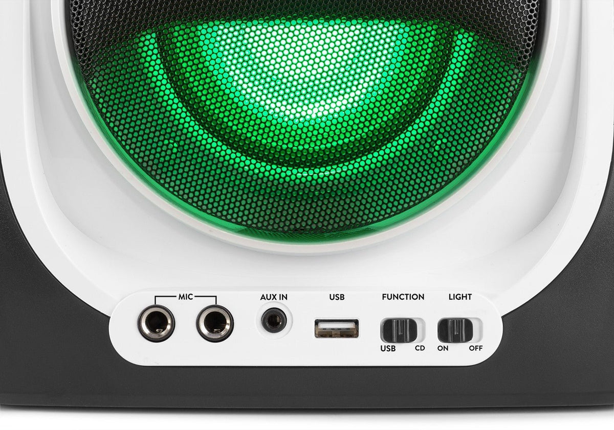 Fenton SBS30W - Sistema Karaoke con CD y 2 micros Blanco - Tempo Shop