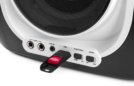 Fenton SBS30W - Sistema Karaoke con CD y 2 micros Blanco - Tempo Shop