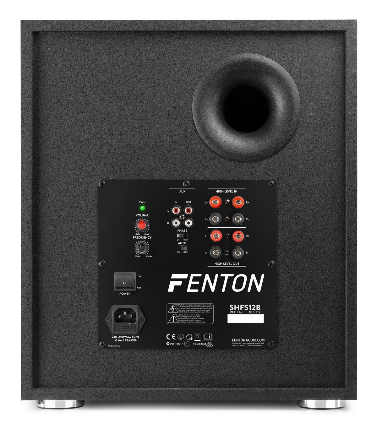 Fenton SHFS12B - Subwoofer Activo 12“ Negro - Tempo Shop