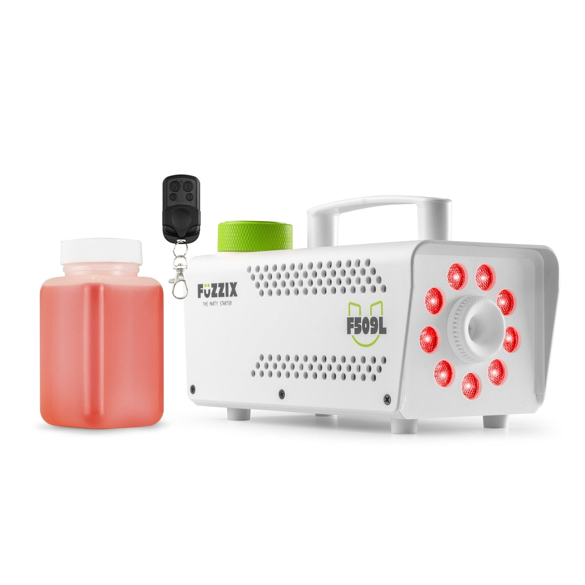 Fuzzix F509LW - Máquina de humo Party 9 LEDs RGB Edición blanca - Tempo Shop