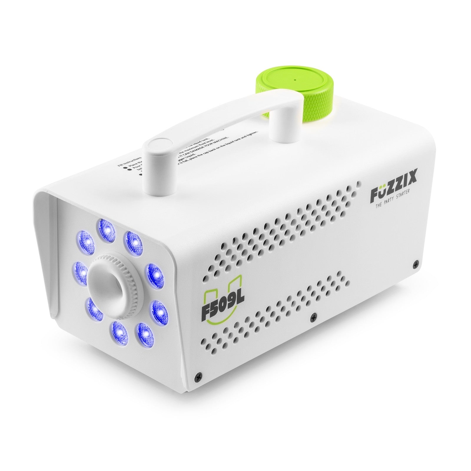 Fuzzix F509LW - Máquina de humo Party 9 LEDs RGB Edición blanca - Tempo Shop