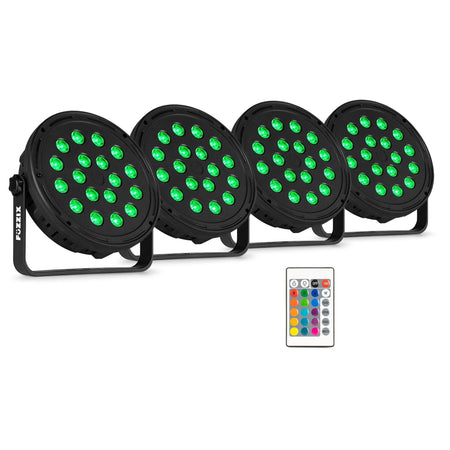 Fuzzix Comet M16 Party Set - Conjunto de 4 Focos Par LED RGB - Tempo Shop