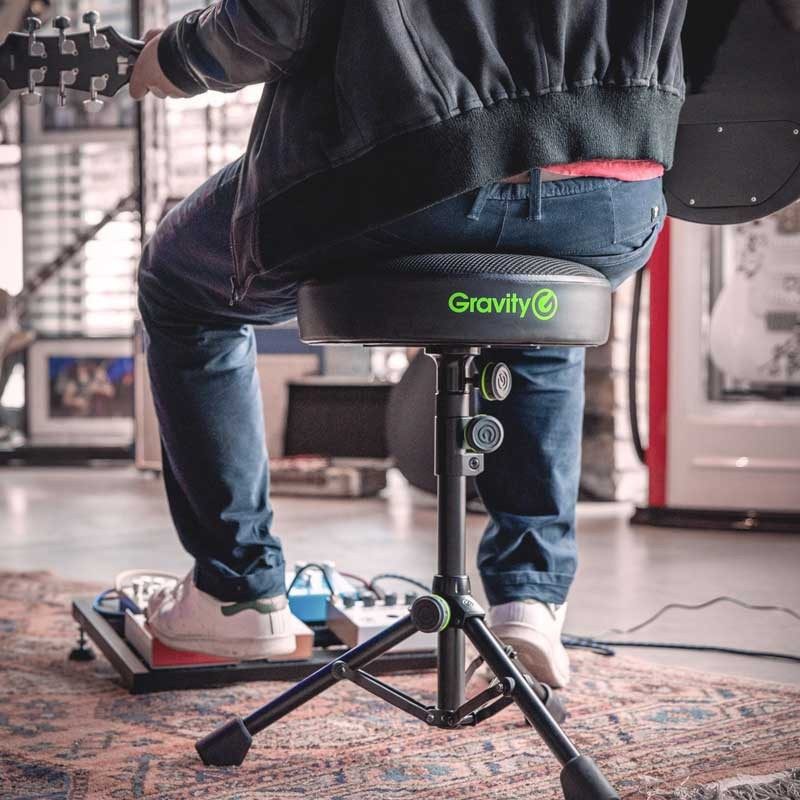 Gravity GFDSEAT1 - Taburete Redondo Plegable de Altura Ajustable - Tempo Shop