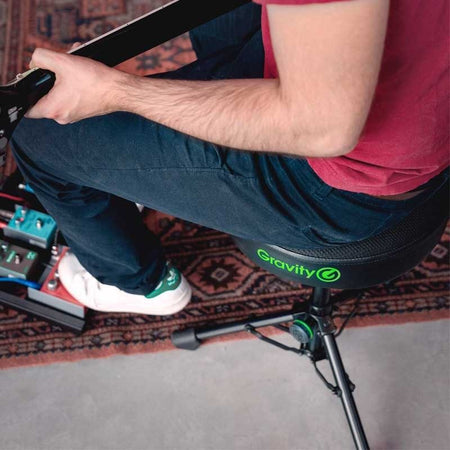 Gravity GFDSEAT1 - Taburete Redondo Plegable de Altura Ajustable - Tempo Shop