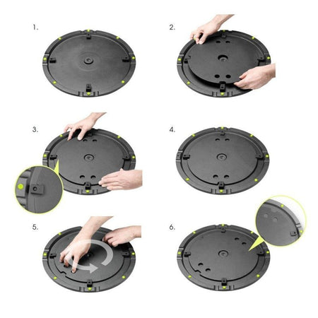Gravity WB 123 SET 1 B - Base redonda con lastre para tubos M20 - Tempo Shop