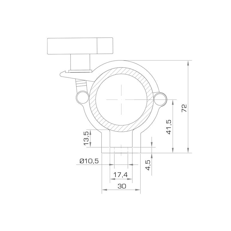 GUIL ABZ-58/N - Abrazadera con argolla para tubos de Ø 48-51 mm. WLL: 100 kg - Tempo Shop