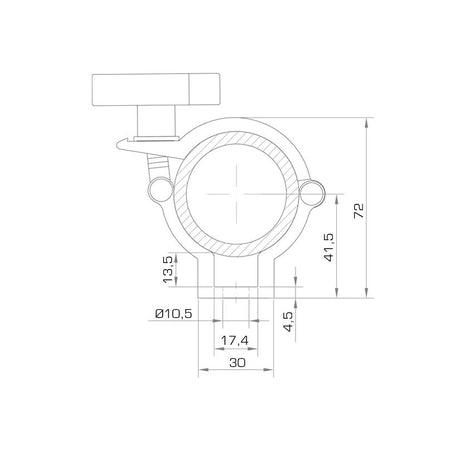 GUIL ABZ-58/N - Abrazadera con argolla para tubos de Ø 48-51 mm. WLL: 100 kg - Tempo Shop