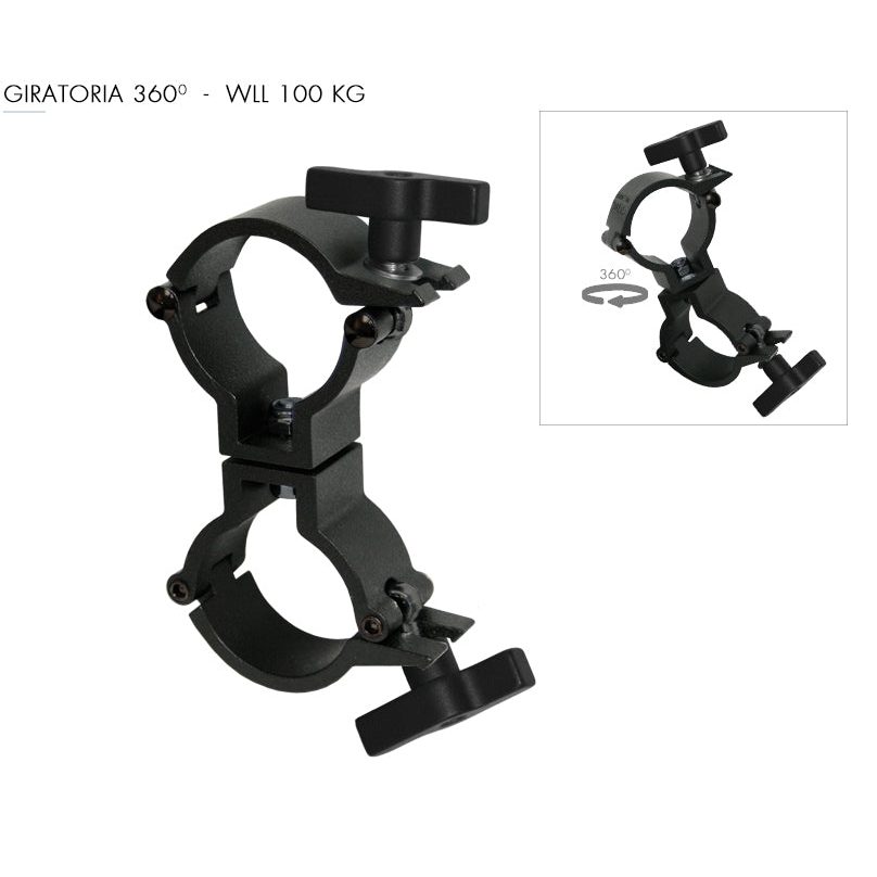 GUIL ABZ-59/N - Abrazadera doble giratoria para tubos de Ø 48-51 mm. WLL: 100 kg - Tempo Shop