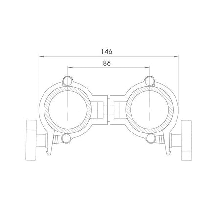 GUIL ABZ-59/N - Abrazadera doble giratoria para tubos de Ø 48-51 mm. WLL: 100 kg - Tempo Shop