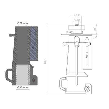 GUIL ADT-28/30 - Adaptador multiusos con terminal de Ø 28 mm - Tempo Shop