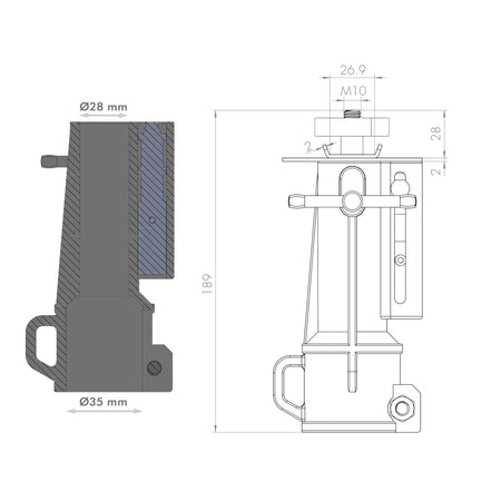 GUIL ADT-28/35 - Adaptador multiusos con terminal de Ø 28 mm - Tempo Shop