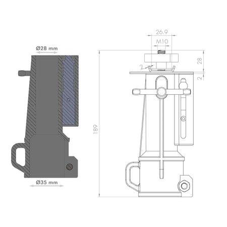 GUIL ADT-28/35A - Adaptador multiusos con terminal de Ø28 mm - Tempo Shop