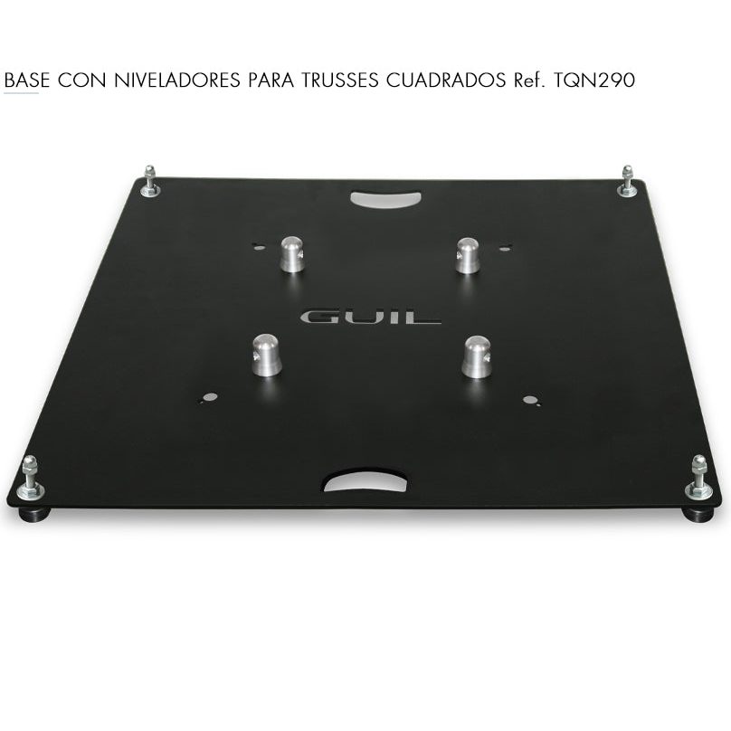 GUIL BST-04/N - Base con niveladores para trusses cuadrados ref. TQN290 y TQN400XL. Medida: 800 x 800 x 6 mm - Tempo Shop