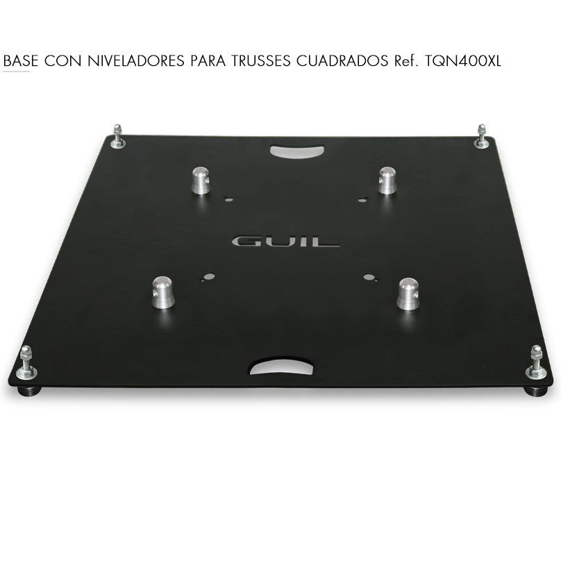 GUIL BST-04/N - Base con niveladores para trusses cuadrados ref. TQN290 y TQN400XL. Medida: 800 x 800 x 6 mm - Tempo Shop